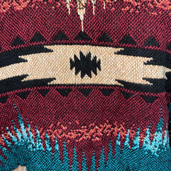 Vintage 90's KOKOPELLI Western Artsy Navajo Design Woven Jacket -Made in USA - S - Picture 6 of 9